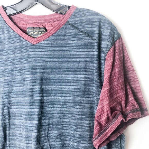 Acknowledge Striped V Neck T Shirt - Picture 2 of 5